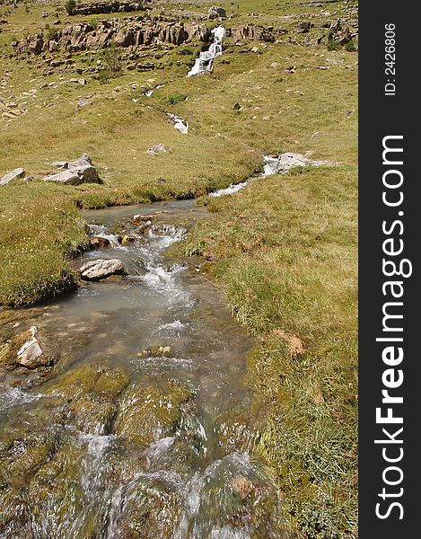 Stream of water in Valle de Ordesa