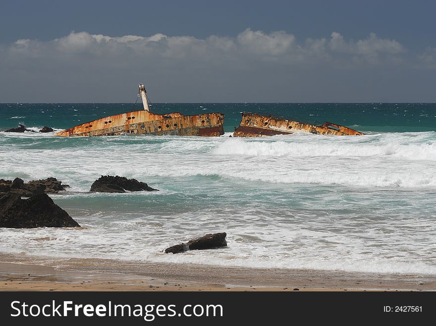 American Star shipwreck, Fuerteventura, Canary Islands