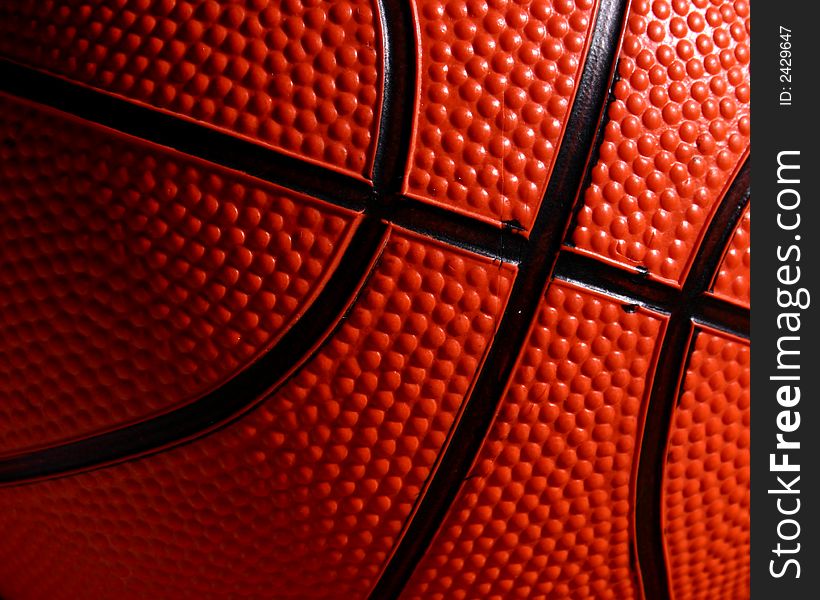 Close-up of a new basketball. Close-up of a new basketball