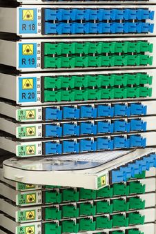 Fiber Optic Rack Stock Image Fiber Optic Rack Stock Image