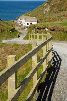 Path To Tintagel Beach And Castle Cornwall UK Royalty Free Stock Photo Path To Tintagel Beach And Castle Cornwall UK Royalty Free Stock Photo
