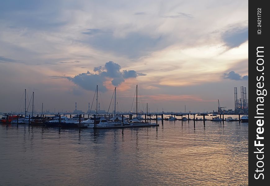 Sunset At Marina