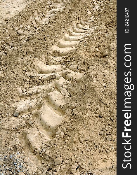 Tractor Tracks In Dirt