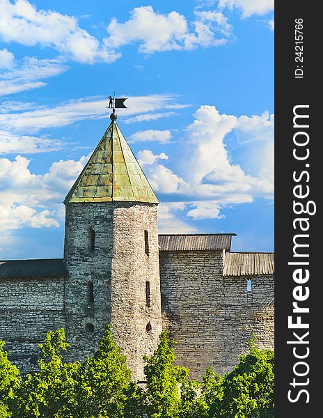 Tower of the Pskov Kremlin. Russia. Tower of the Pskov Kremlin. Russia