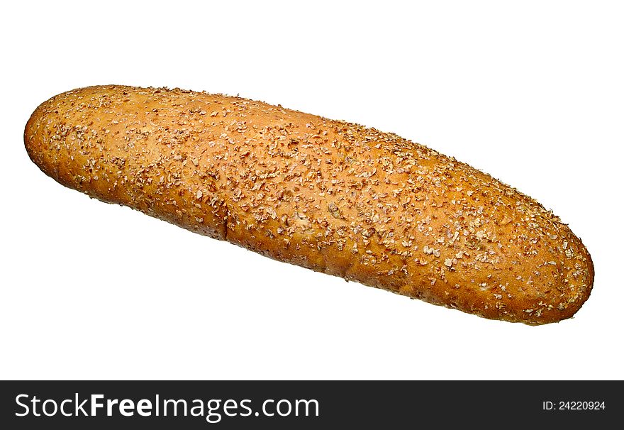 Low-calorie wheat bread isolated on a white background