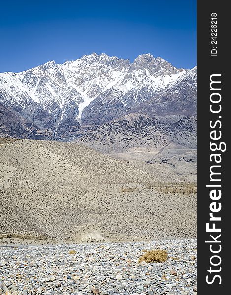 Rocky landscape in Himalaya