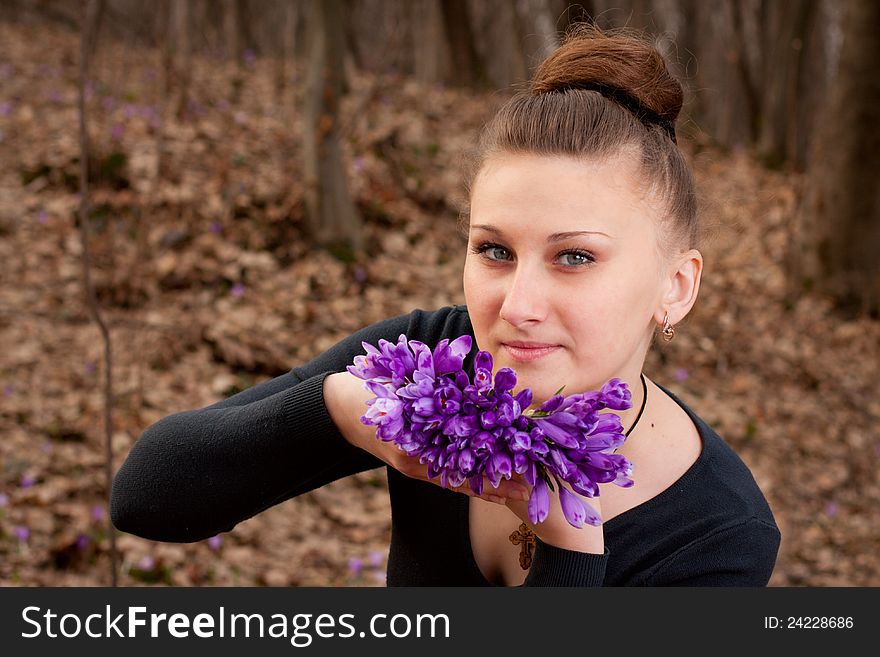 Girl With Snowdrops