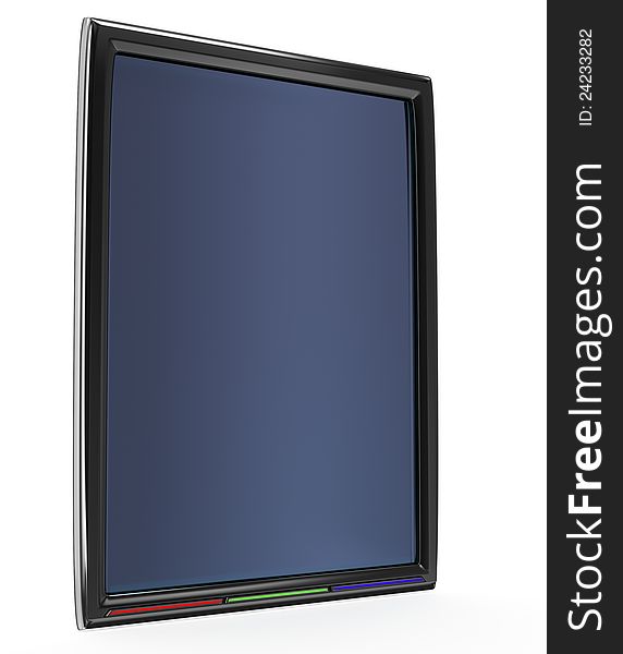 Tablet pc on white background. 3d rendered image