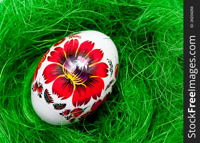 Easter eggs on the white