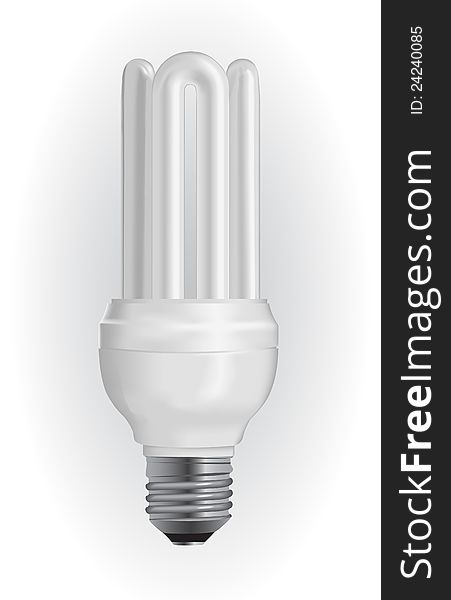 Energy saving light bulb. Vector illustration EPS10.