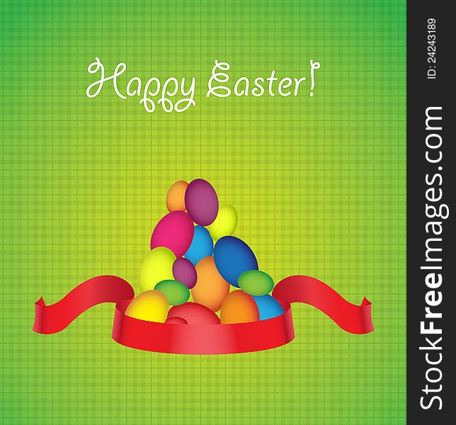 Happy Easter Card illustration eps10 format
