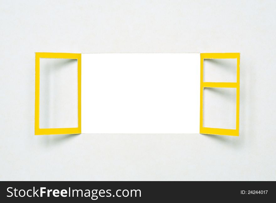Open window cutting from paper. Good background for your images. Clipping path is included. Open window cutting from paper. Good background for your images. Clipping path is included