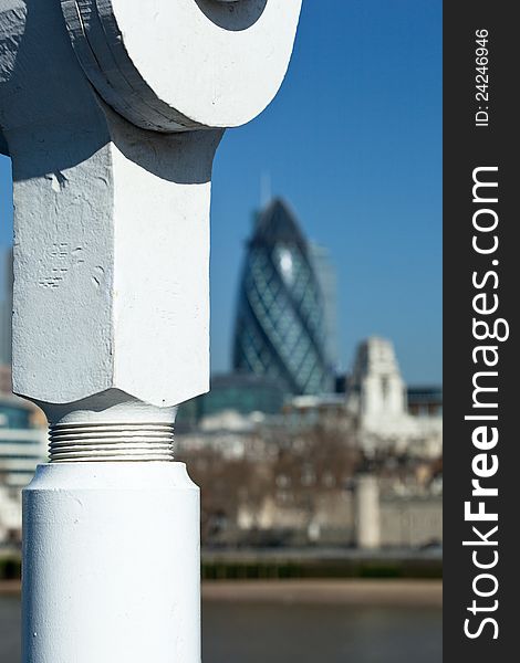 Tower Bridge, London, unusual detail view