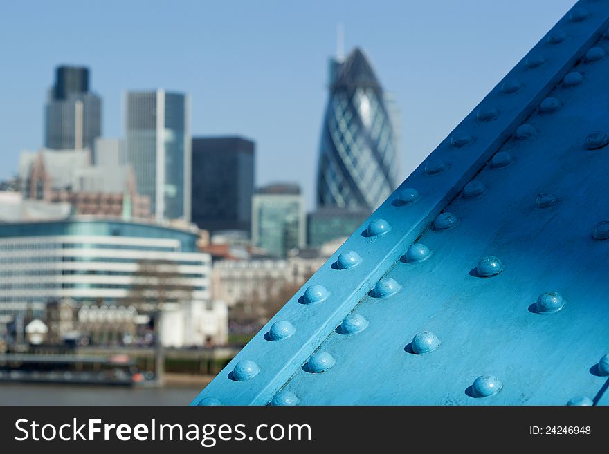 Tower Bridge, London, unusual detail view