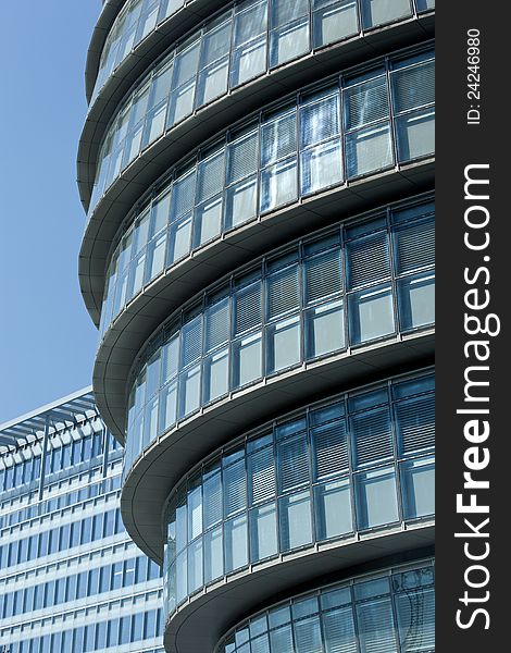 London, a modern glass building. London, a modern glass building