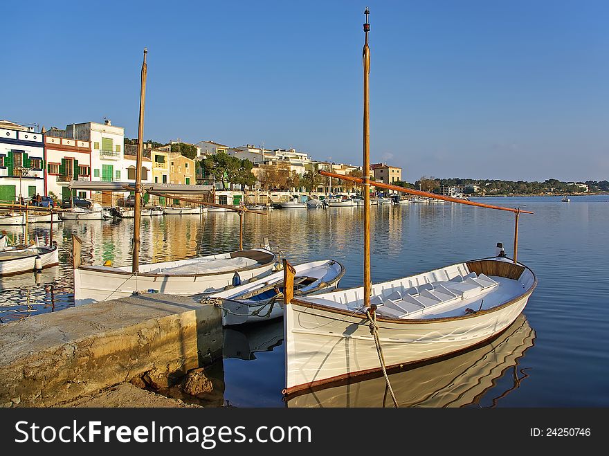Picturesque fishermen village in Porto Colom (Majorca - Balearic Islands - Spain). Picturesque fishermen village in Porto Colom (Majorca - Balearic Islands - Spain)
