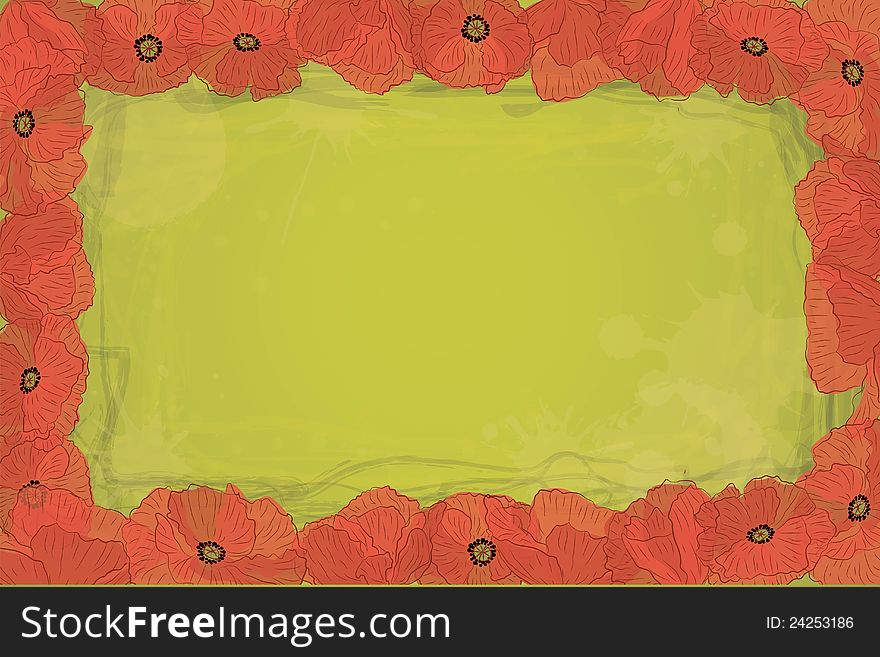 Graphic vector colorful background with flowers. Graphic vector colorful background with flowers