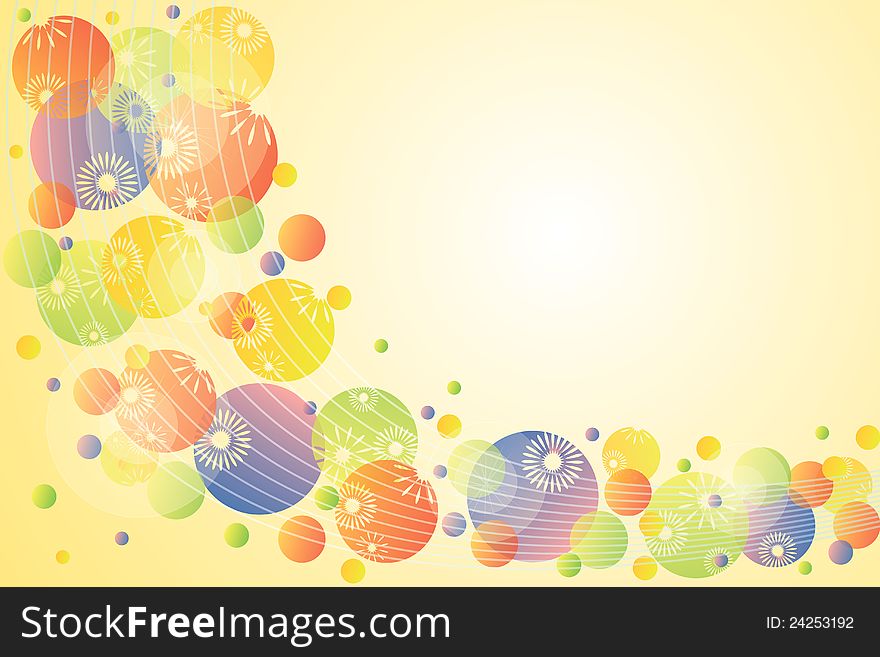 Graphic  colorful background with circles. Graphic  colorful background with circles