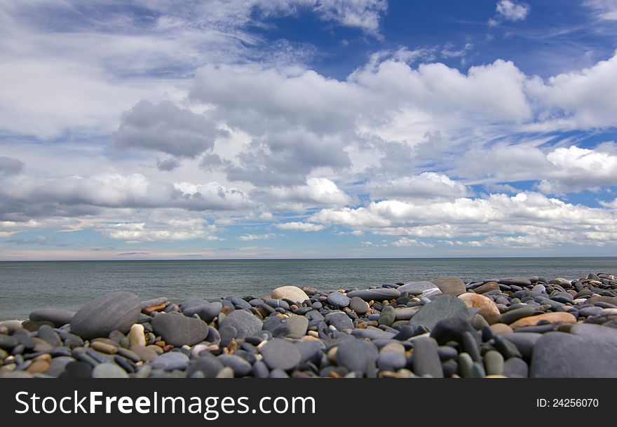 Stones on a sea beach