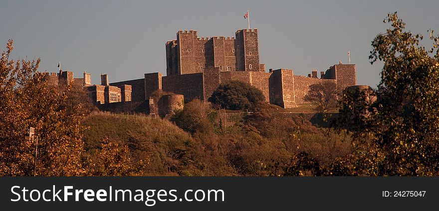 The historic building of Dover castle 
in kent in england. The historic building of Dover castle 
in kent in england
