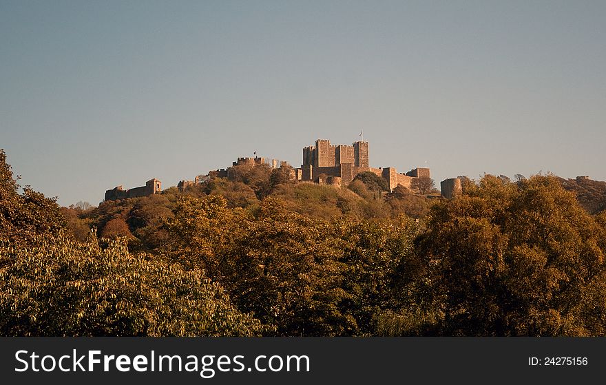 The historic building of Dover castle 
in kent in england. The historic building of Dover castle 
in kent in england