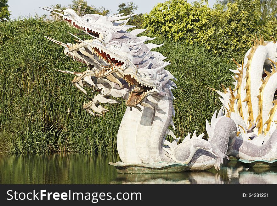 The China dragon, take photo from the Ancient City near Bangkok, Thailand.