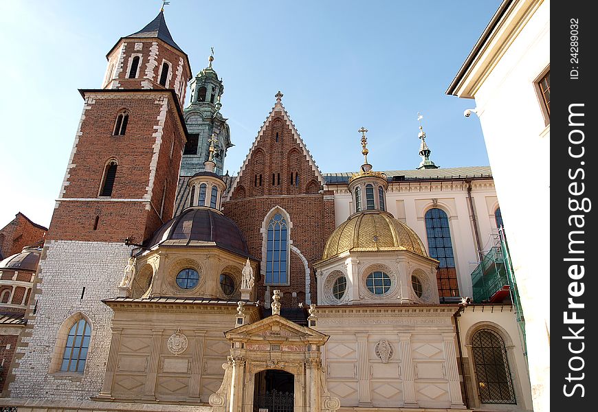 Cathedral -Wawel Hill in Krakow,Poland. Cathedral -Wawel Hill in Krakow,Poland