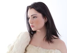 Beautiful Woman In Fur Coat Stock Photos Beautiful Woman In Fur Coat Stock Photos