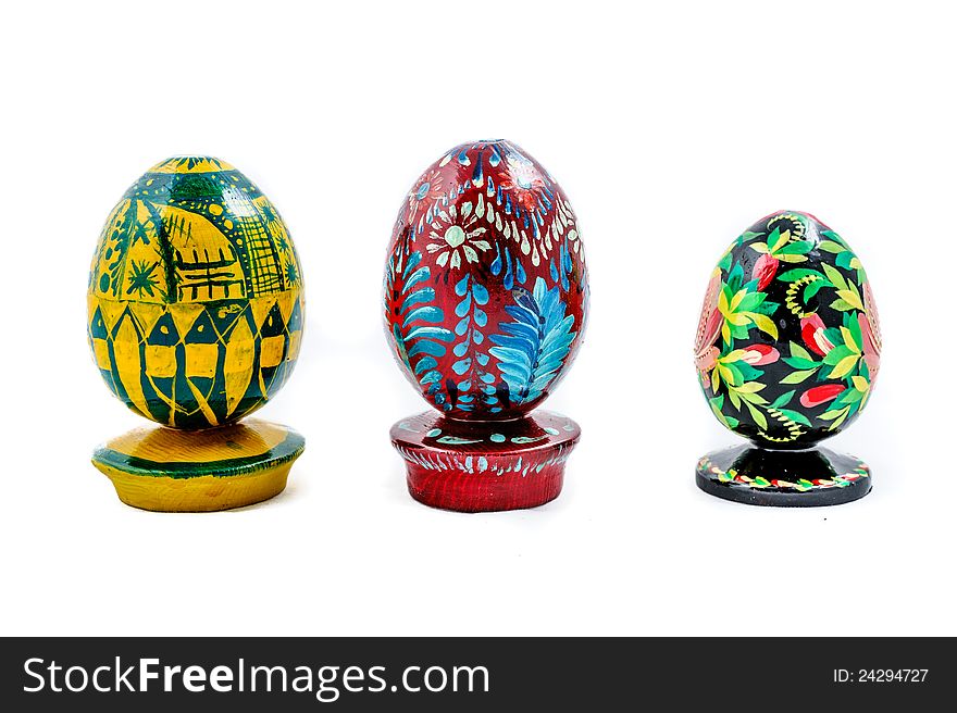 Easter eggs. isolation on white.