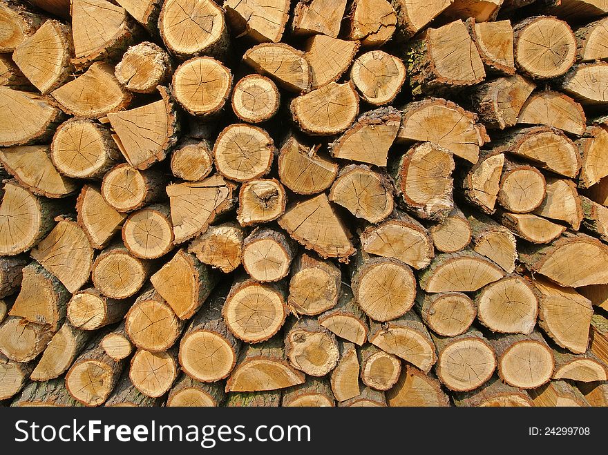 Pile of wood logs, structured background. Pile of wood logs, structured background