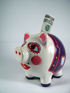 Piggy Pink Ceramic Stock Photos