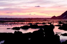Ocean Landscape At Sunset Stock Images