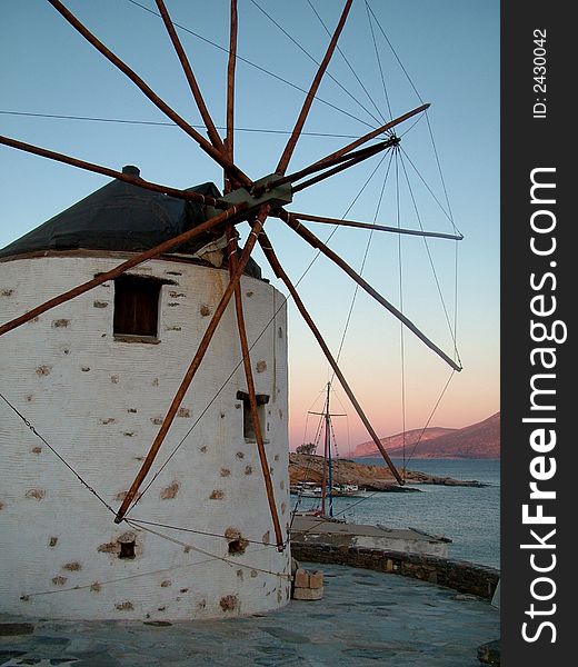 Windmill on the Greek Island of Koufanissi