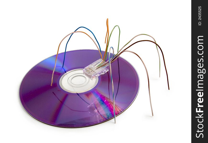 Spider from wires and disk.