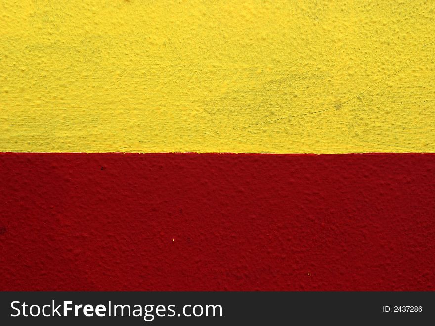 Yellow and red color walls of a building