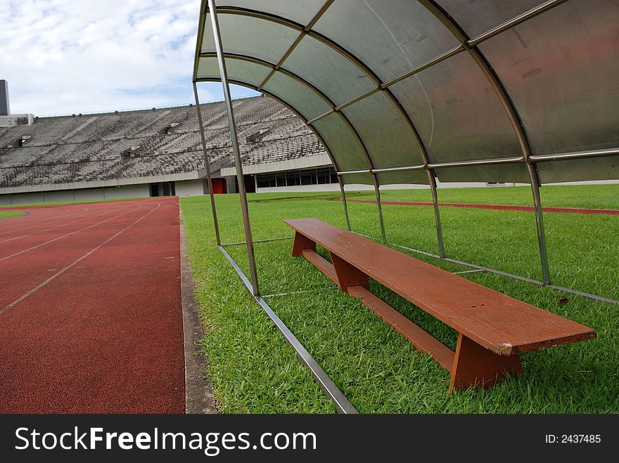 Seats and cover in the stadium