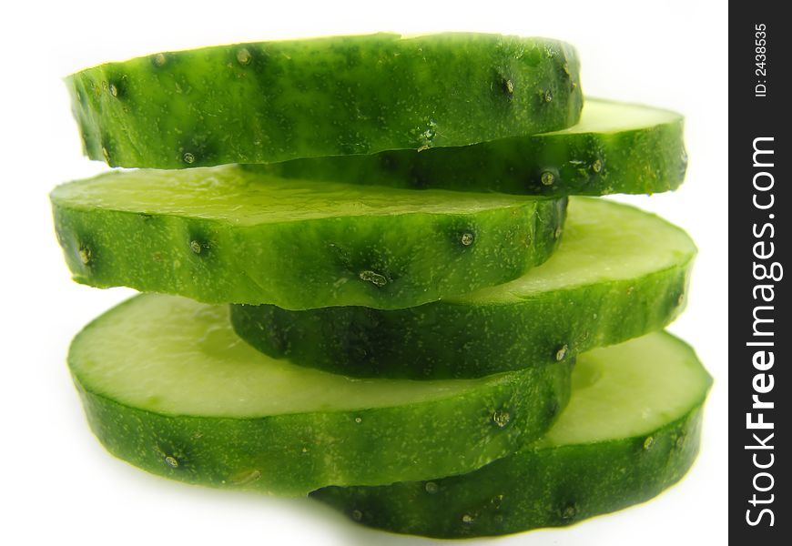 Slices Of A Cucumber.