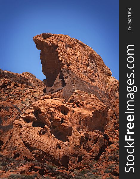 Sharp rock formation in  Valley of Fire. Sharp rock formation in  Valley of Fire