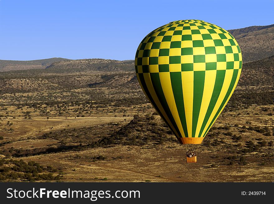 A great morning for a balloon flight over the desert. A great morning for a balloon flight over the desert