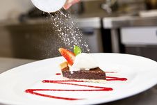 Closeup Of Dark Chocolate Tart On A Plate Royalty Free Stock Image Closeup Of Dark Chocolate Tart On A Plate Royalty Free Stock Image