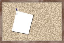 Cork Board With Blank Paper Royalty Free Stock Images Cork Board With Blank Paper Royalty Free Stock Images