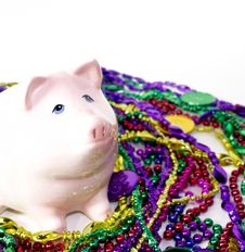 Mardi Gras Piggy Bank Royalty Free Stock Photo Mardi Gras Piggy Bank Royalty Free Stock Photo