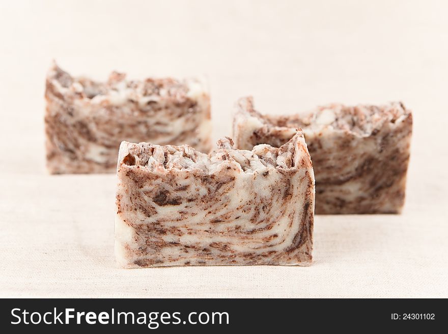 Handmade chocolate soap