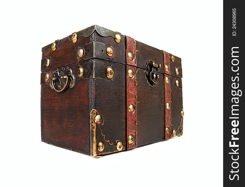 Antique Closed Chest Isolated