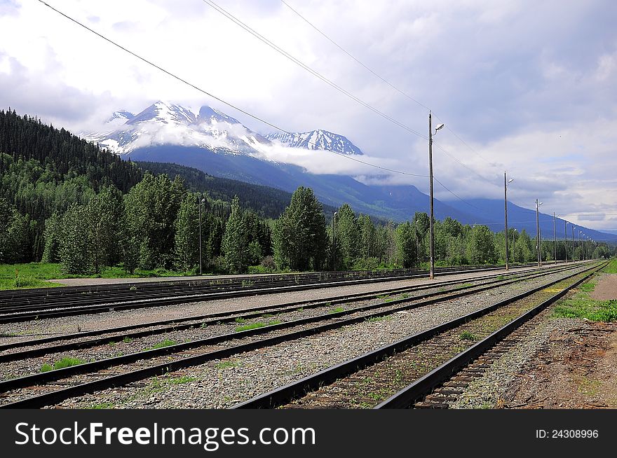 Railway station in Canada.