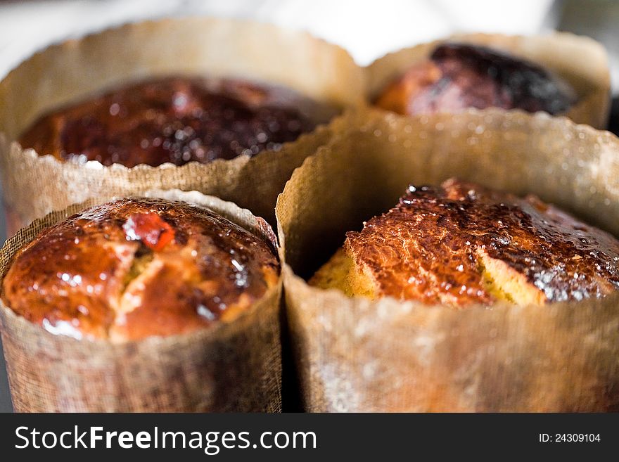 Many sweet beauty cakes on the table. Many sweet beauty cakes on the table