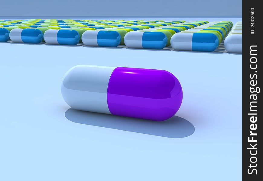 Pills, a lot of pills on the background