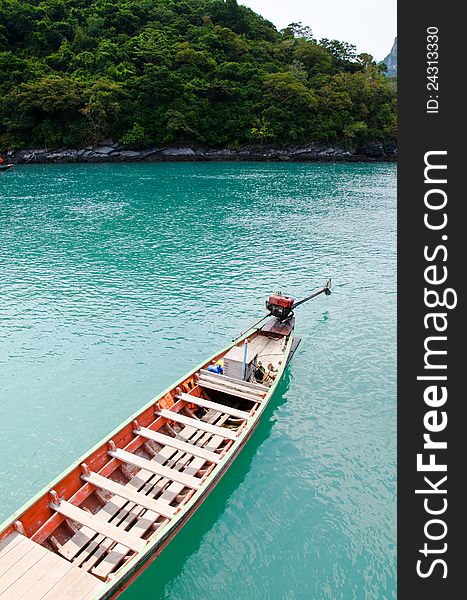 Long tail boat in the Gulf of Thailand. Long tail boat in the Gulf of Thailand.