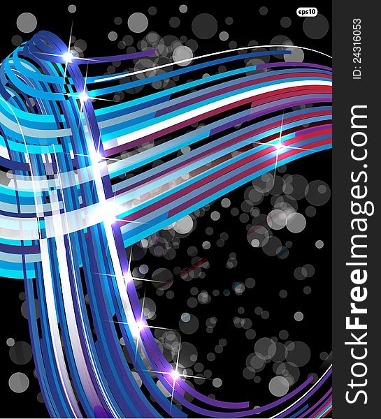 Abstract technology lines on dark vector background