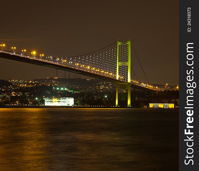 Bosphorus Bridge at the night istanbul Turkey. Bosphorus Bridge at the night istanbul Turkey